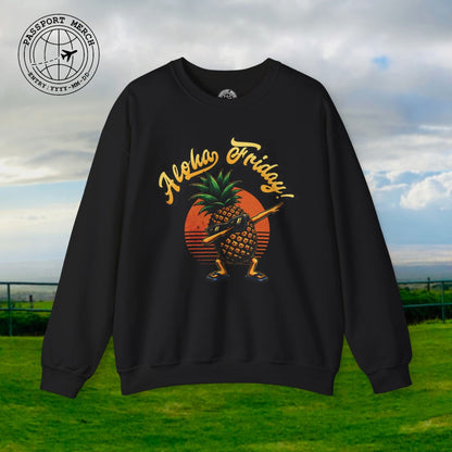 Aloha Friday Dabbing Pineapple Hawaii Crewneck