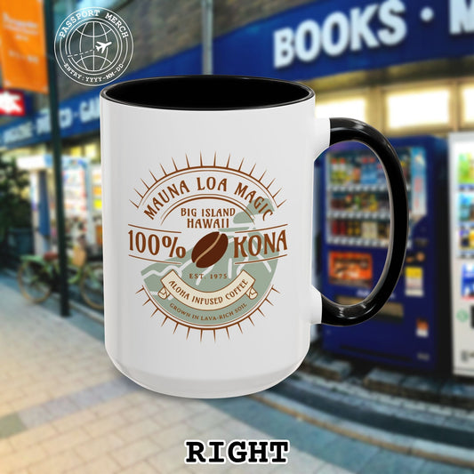 Mauna Loa Magic Kona Coffee Hawaii 15oz Mug