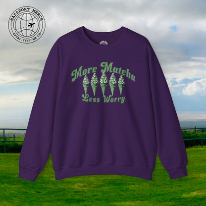 More Matcha Less Worry, Japan Crewneck