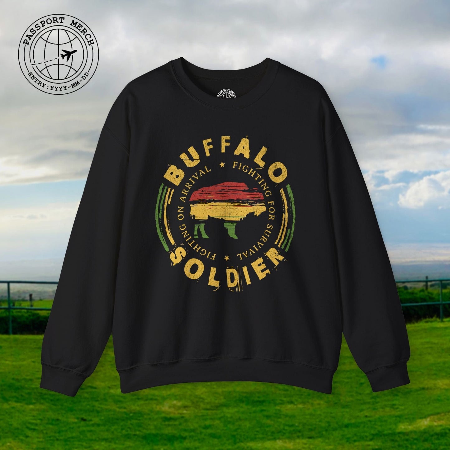Vintage Buffalo Soldier, Jamaica Crewneck