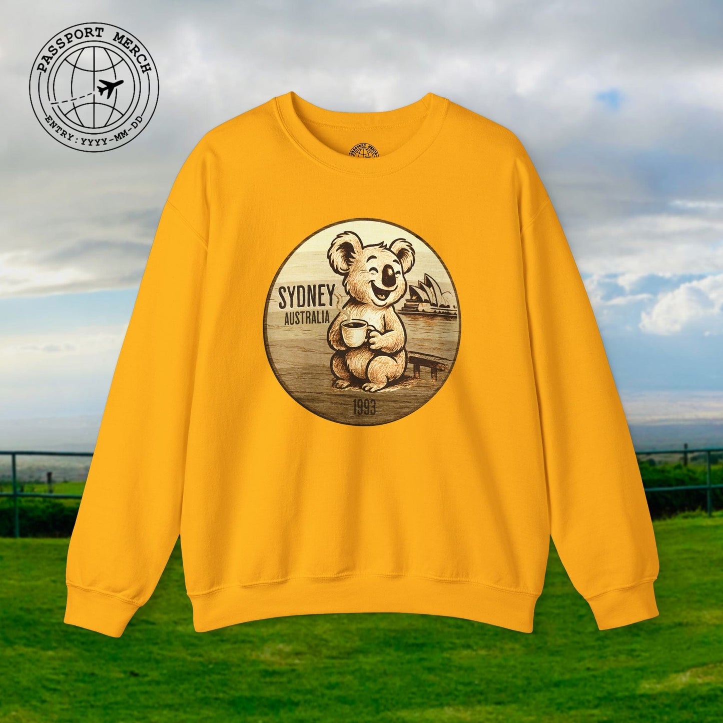 Vintage Koala & Coffee in Sydney, Australia Crewneck