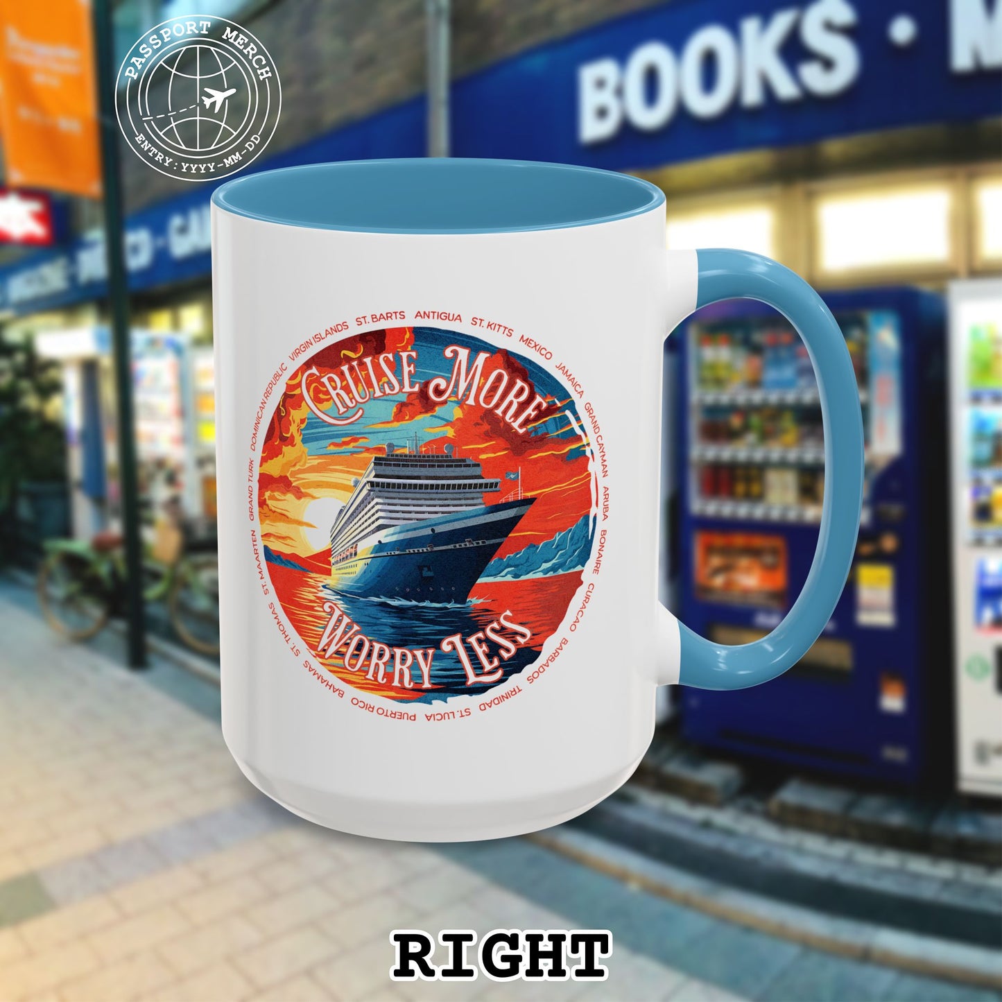 Cruise More Worry Less Caribbean 15oz Mug