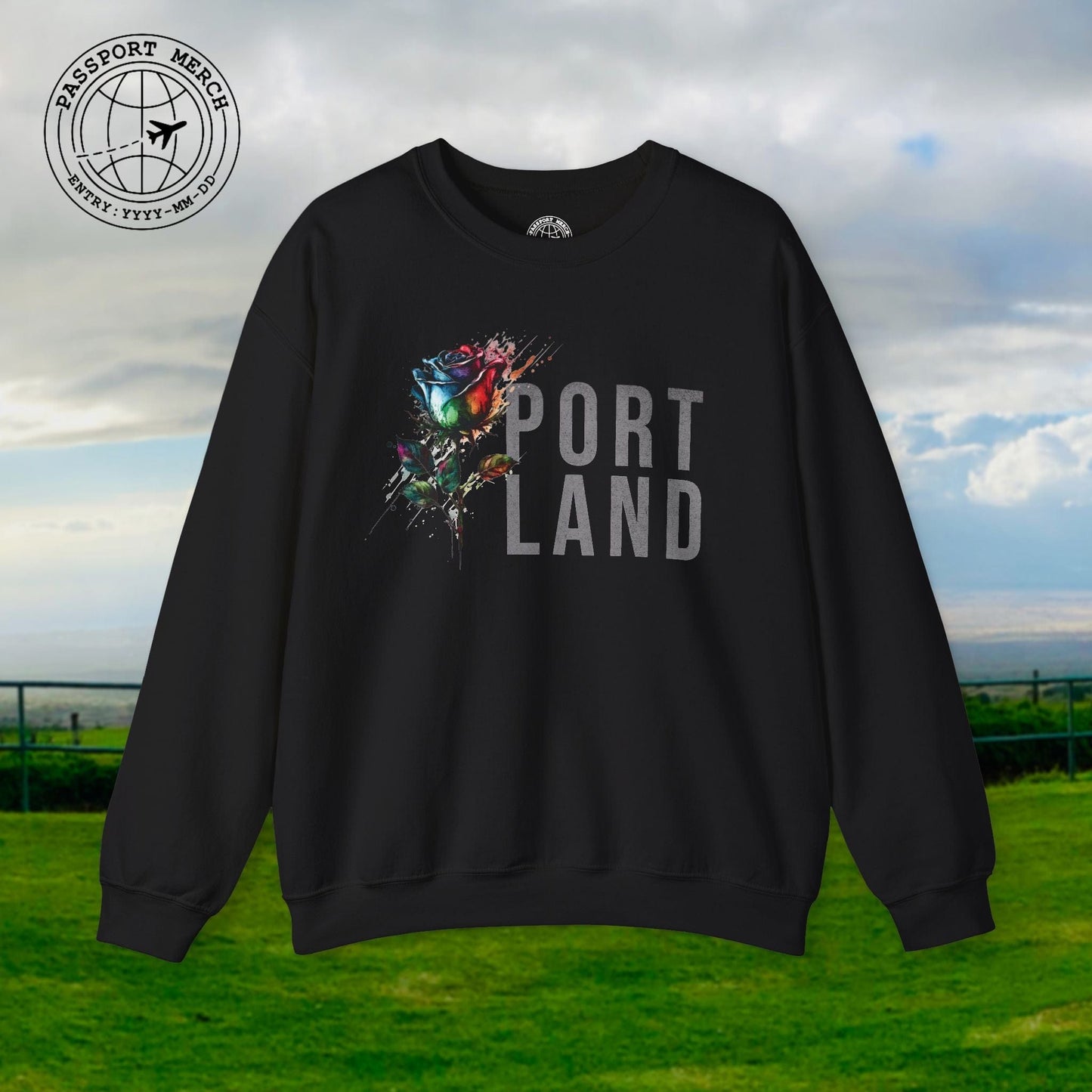 Portland Rose, Oregon Crewneck