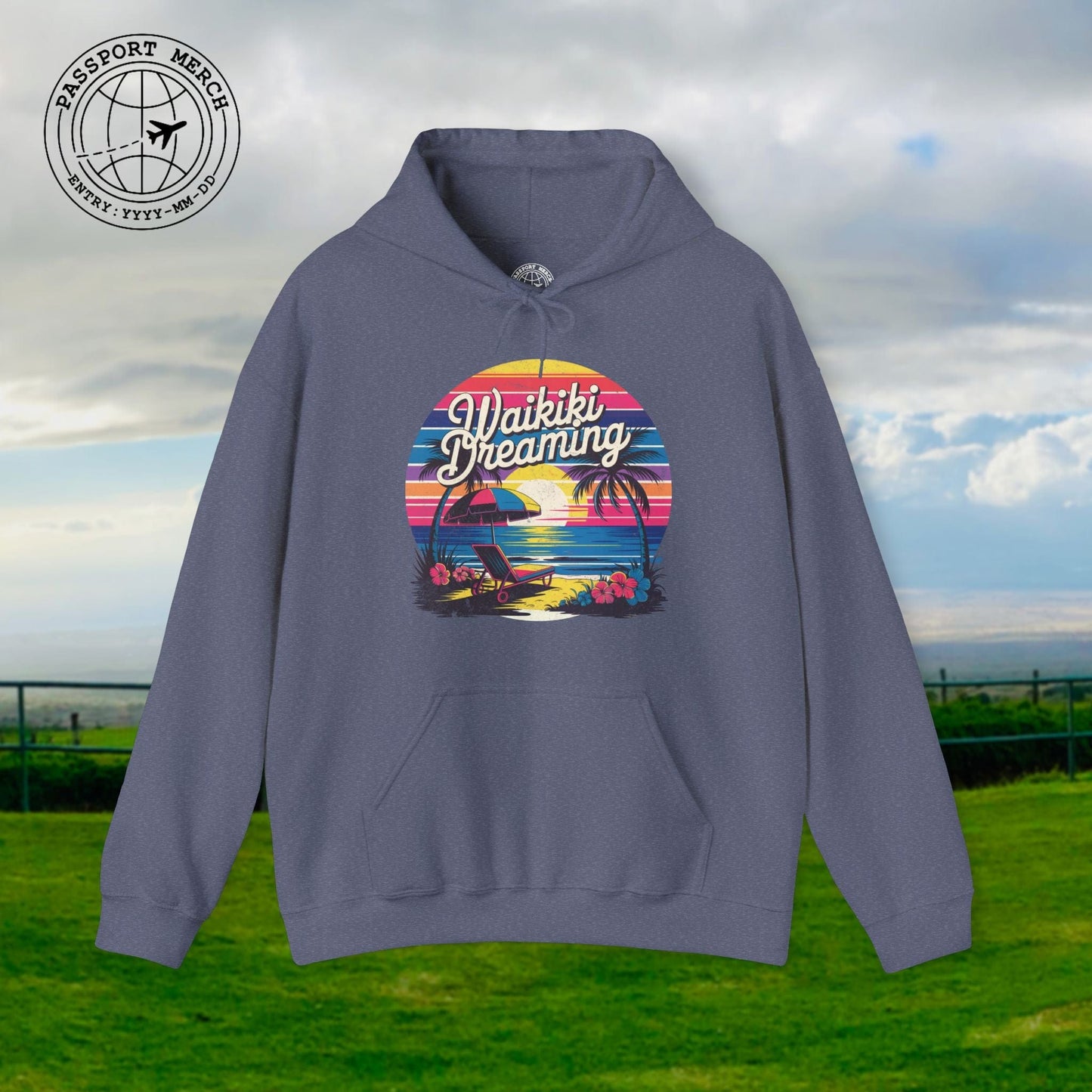 Retro Waikiki Dreaming, Hawaii Hoodie