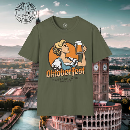 Vintage Oktoberfest Beer Maiden, Germany T-Shirt