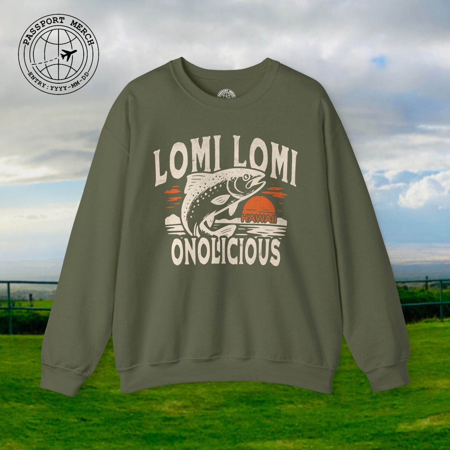 Onolicious Lomi Lomi Salmon, Hawaii Crewneck