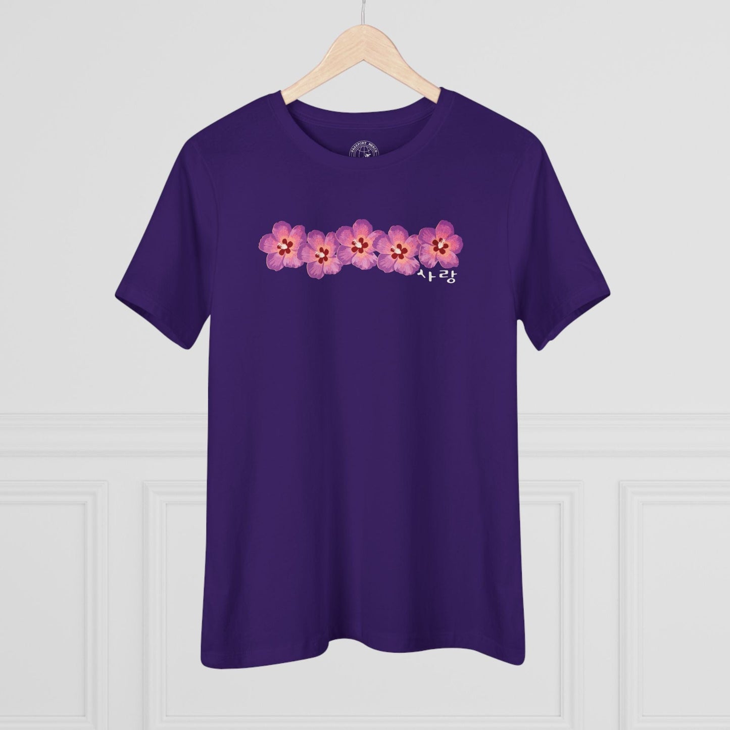 Five Pink Mugunghwa, Korea, Womens Fit T-Shirt
