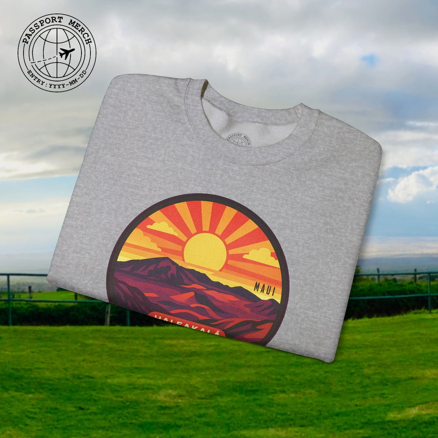 Here Comes the Sun, Haleakala, Maui, Hawaii Crewneck