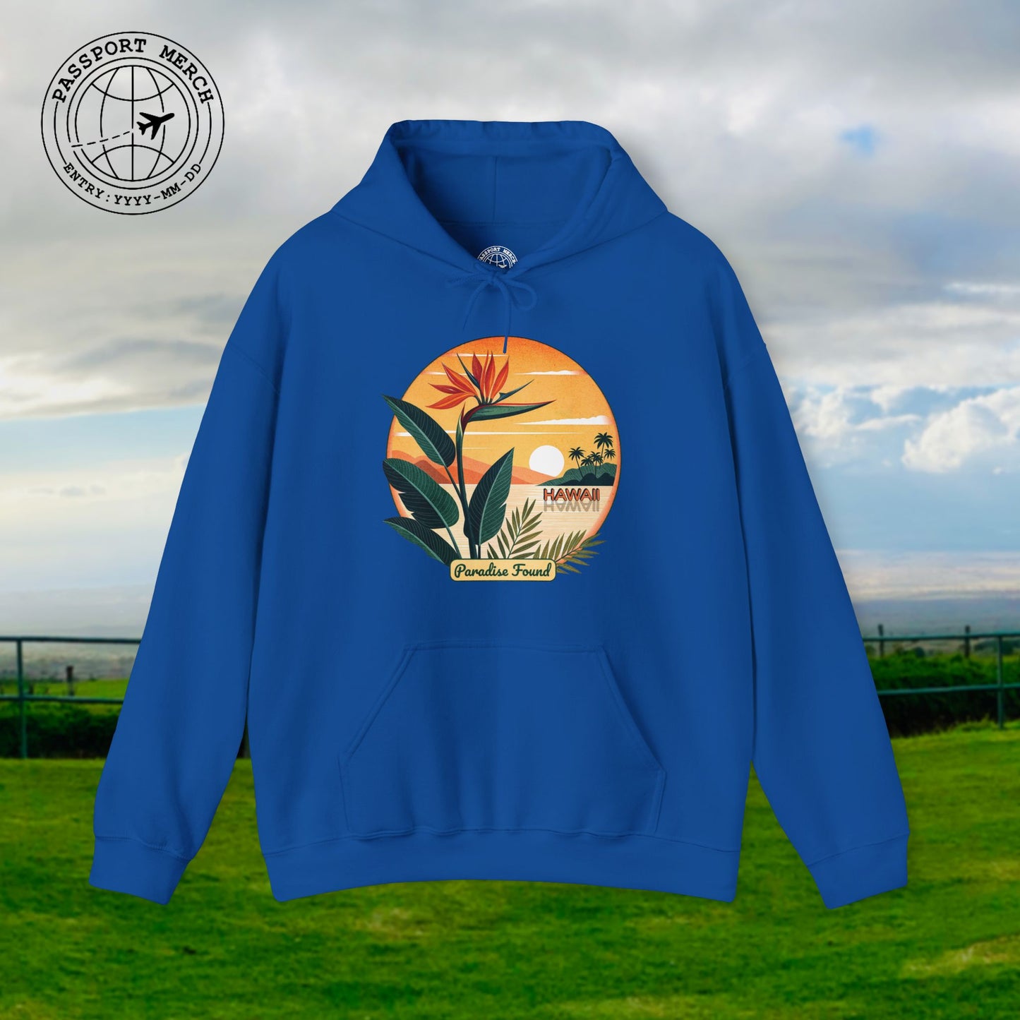 Retro (Bird of) Paradise Found, Hawaii Hoodie