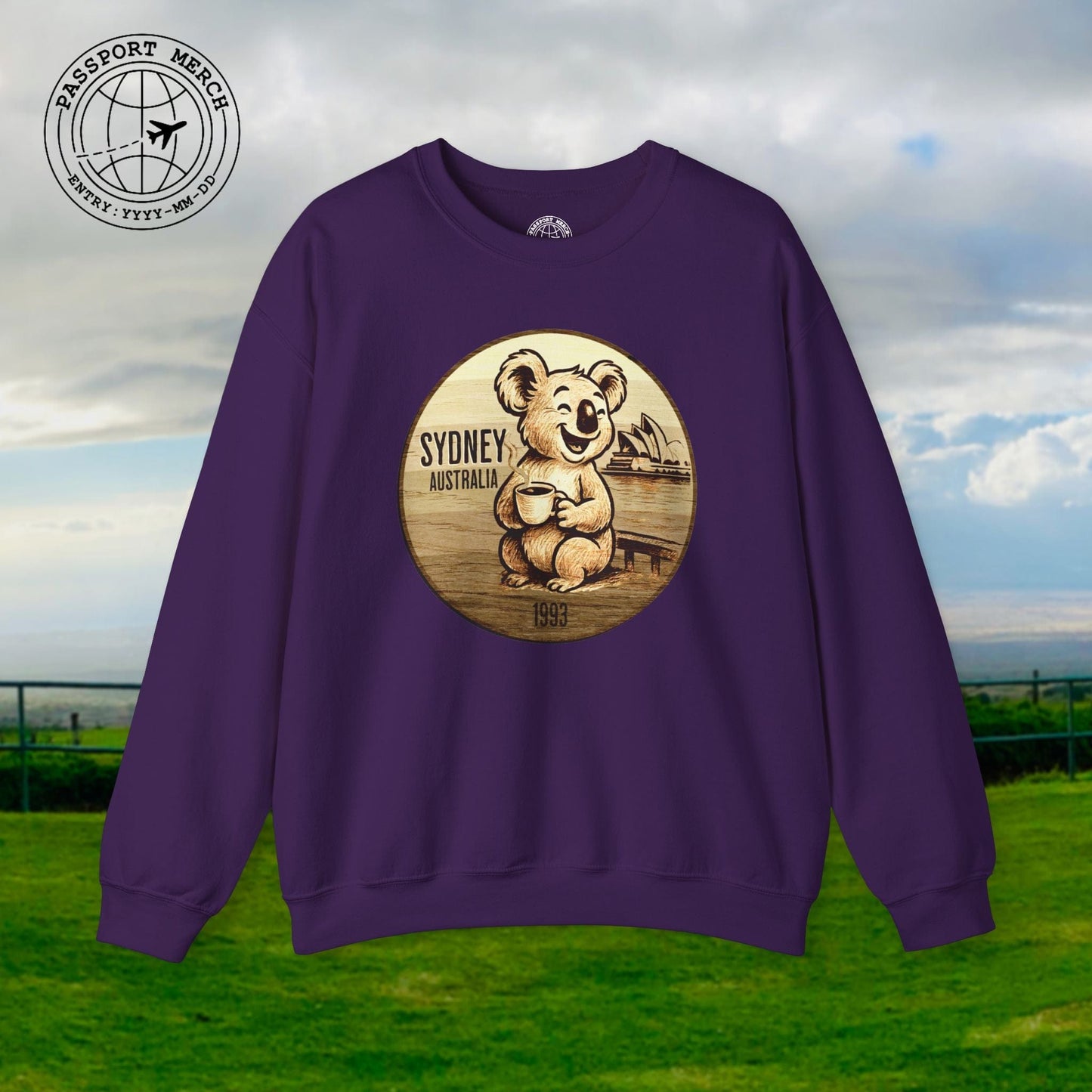 Vintage Koala & Coffee in Sydney, Australia Crewneck