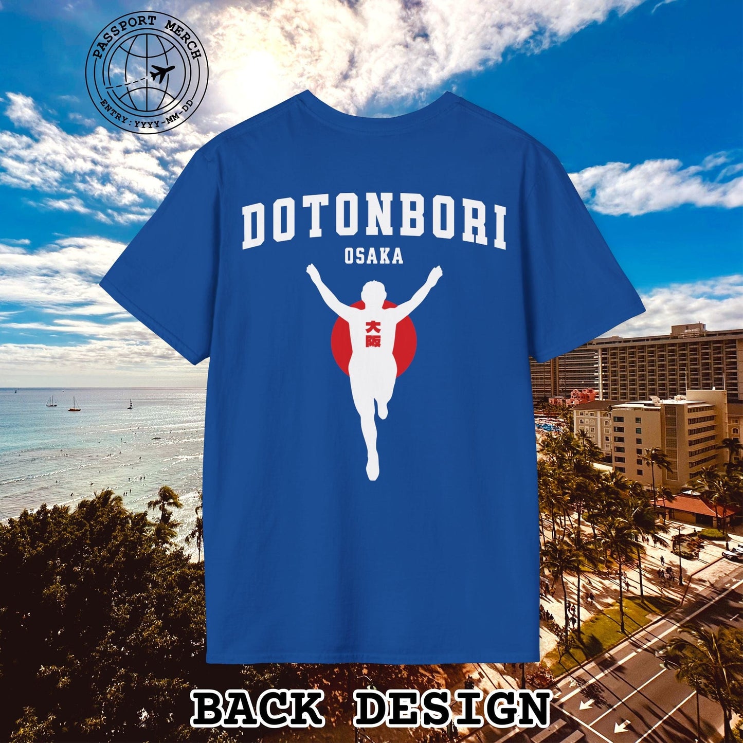 Signs of Wanderlust, Dotonbori, Osaka, Japan, Back Print T-Shirt