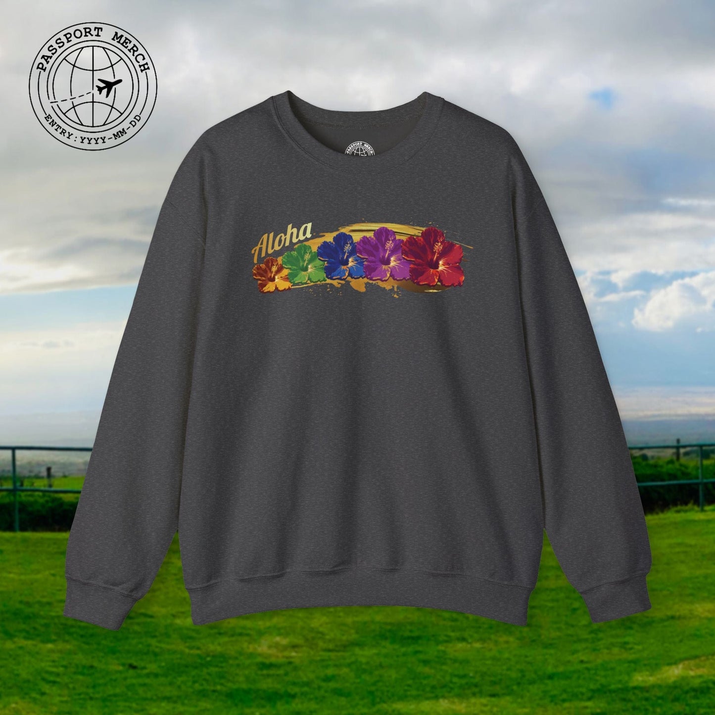 Pop Art Hibiscus, Hawaii Crewneck
