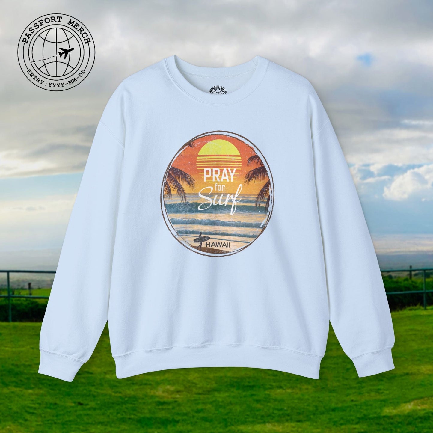Pray for Surf Hawaii, Crewneck