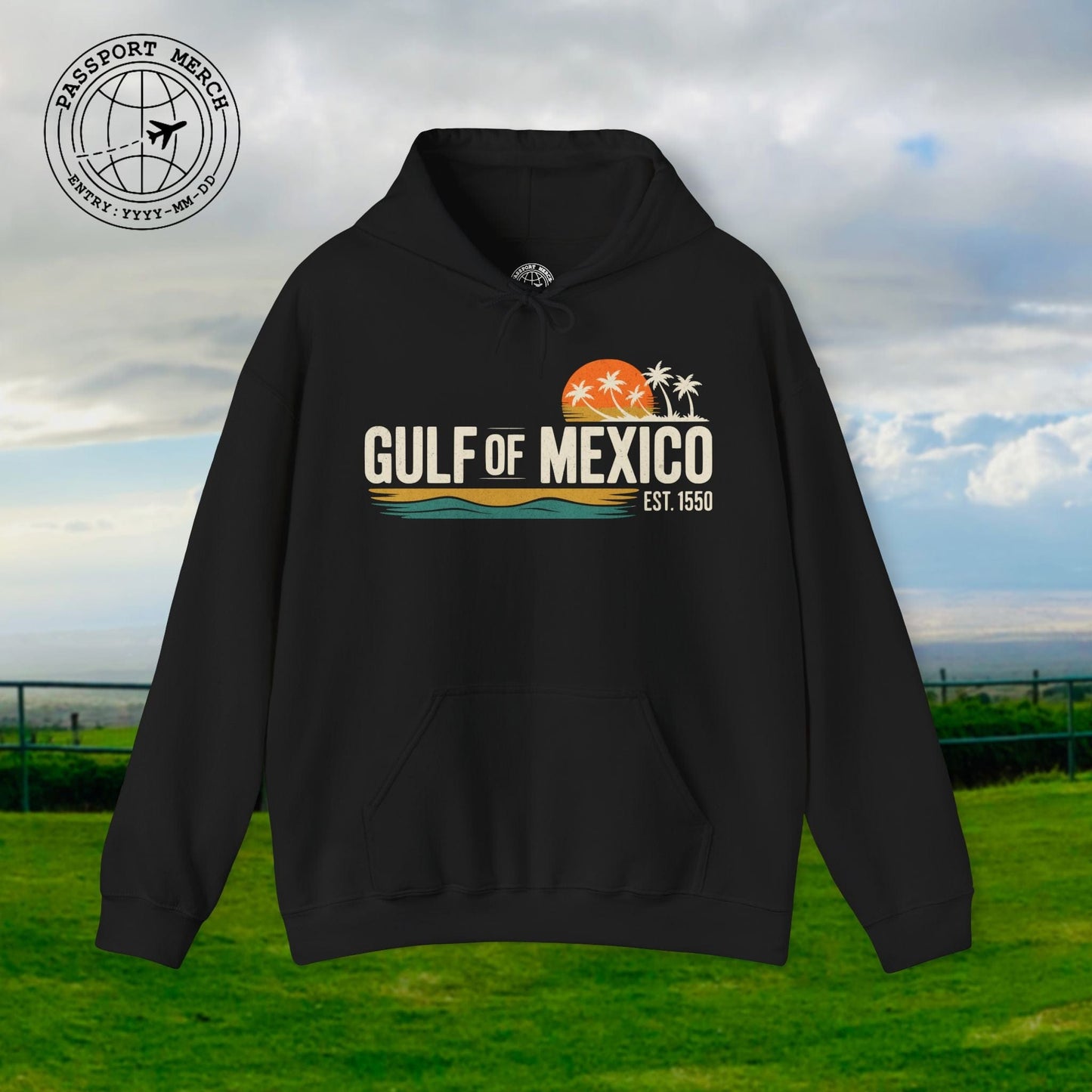 Vintage Retro Gulf of Mexico Hoodie
