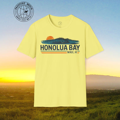 Honolua Bay, Maui, Hawaii - Vibrant Surf Retro T-Shirt