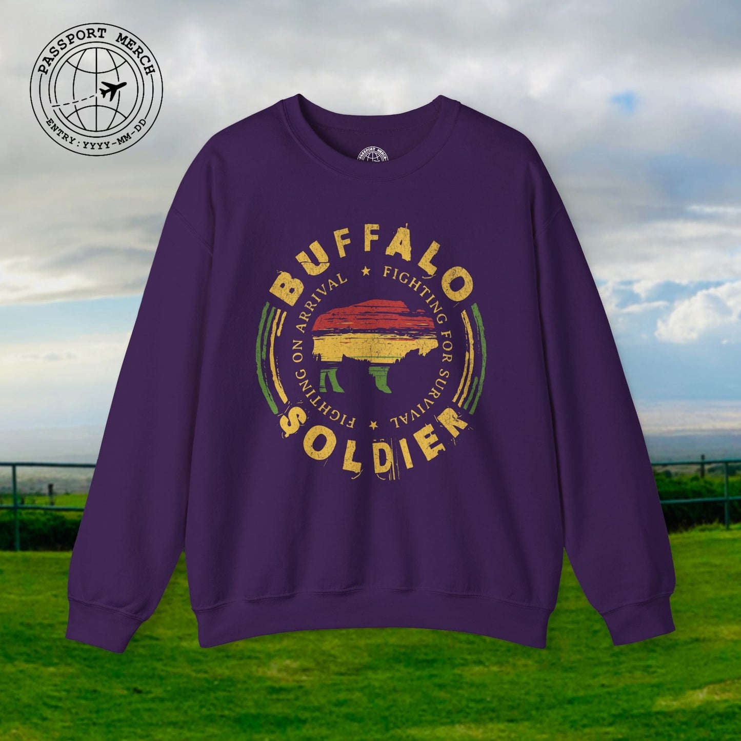 Vintage Buffalo Soldier, Jamaica Crewneck