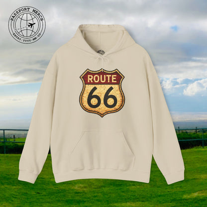 Signs of Wanderlust, Vintage Route 66, USA Hoodie