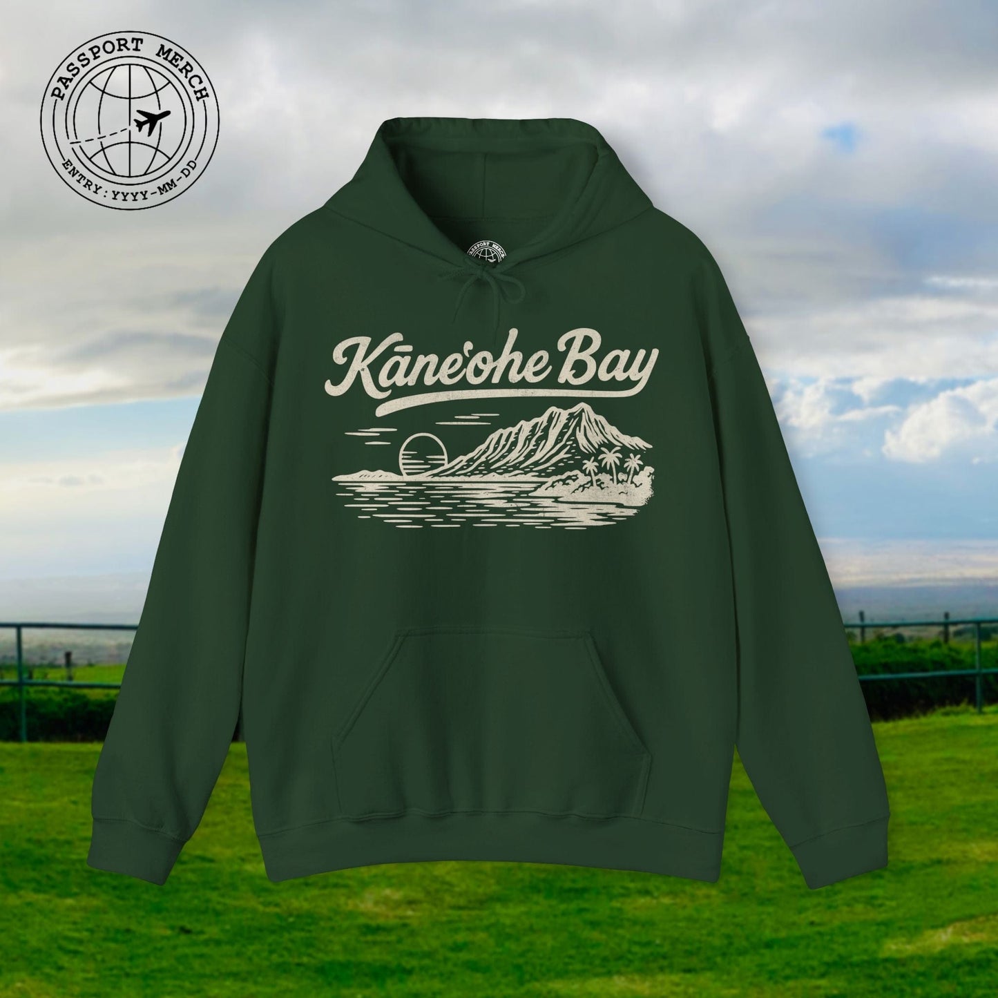 Kaneohe Bay Vintage Monochrome, Hawaii Hoodie