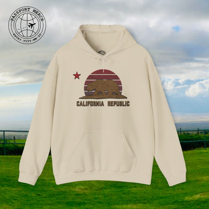 Woodworked Flag of California Hoodie