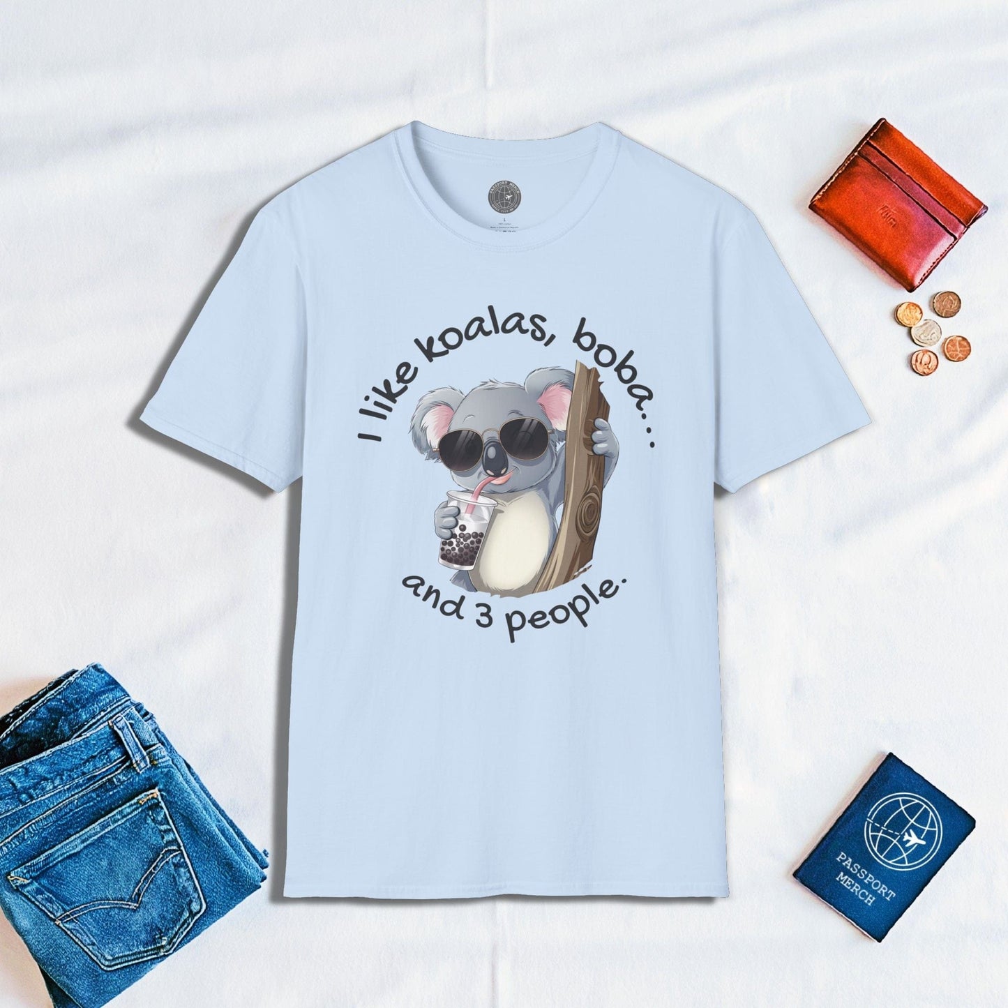 I like koalas, boba, and 3 people Australia T-Shirt