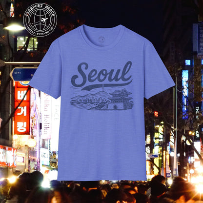 Monochrome Dreams of Seoul Korea T-Shirt