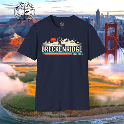 Breckenridge Colorado - Vibrant Ski Retro T-Shirt
