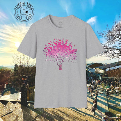 Cherry Blossoms Growing from Peace Japan T-Shirt
