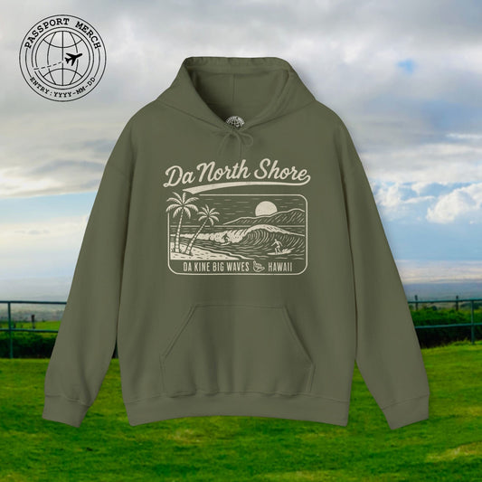 Da North Shore - Da Kine Big Waves, Hawaii Hoodie
