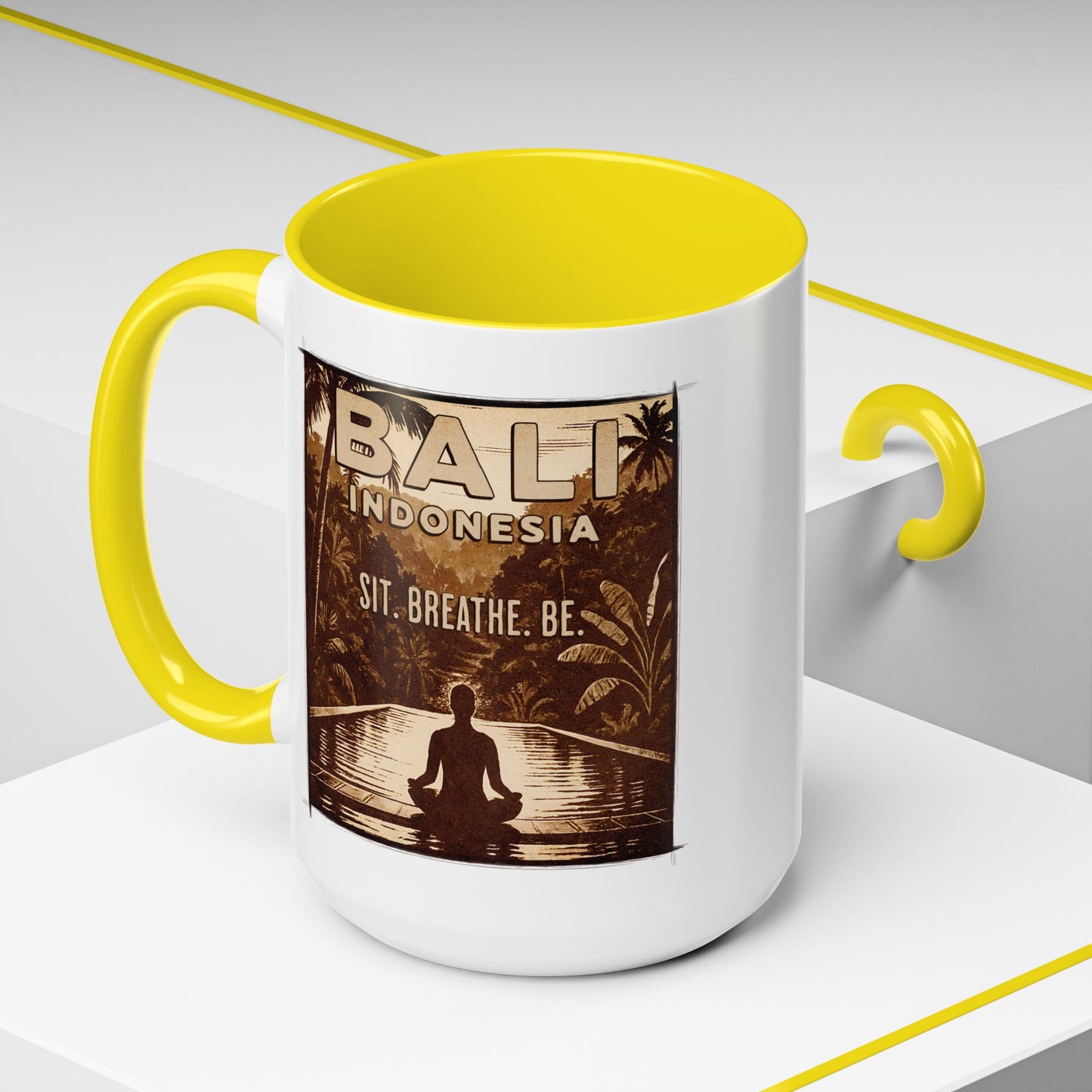 Sit. Breathe. Be. Bali, Indonesia 15oz Mug