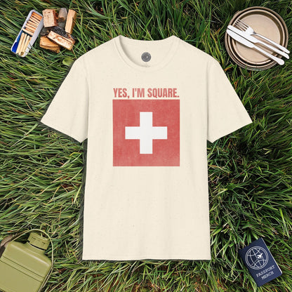 Yes, I'm Square, Switzerland Flag T-Shirt