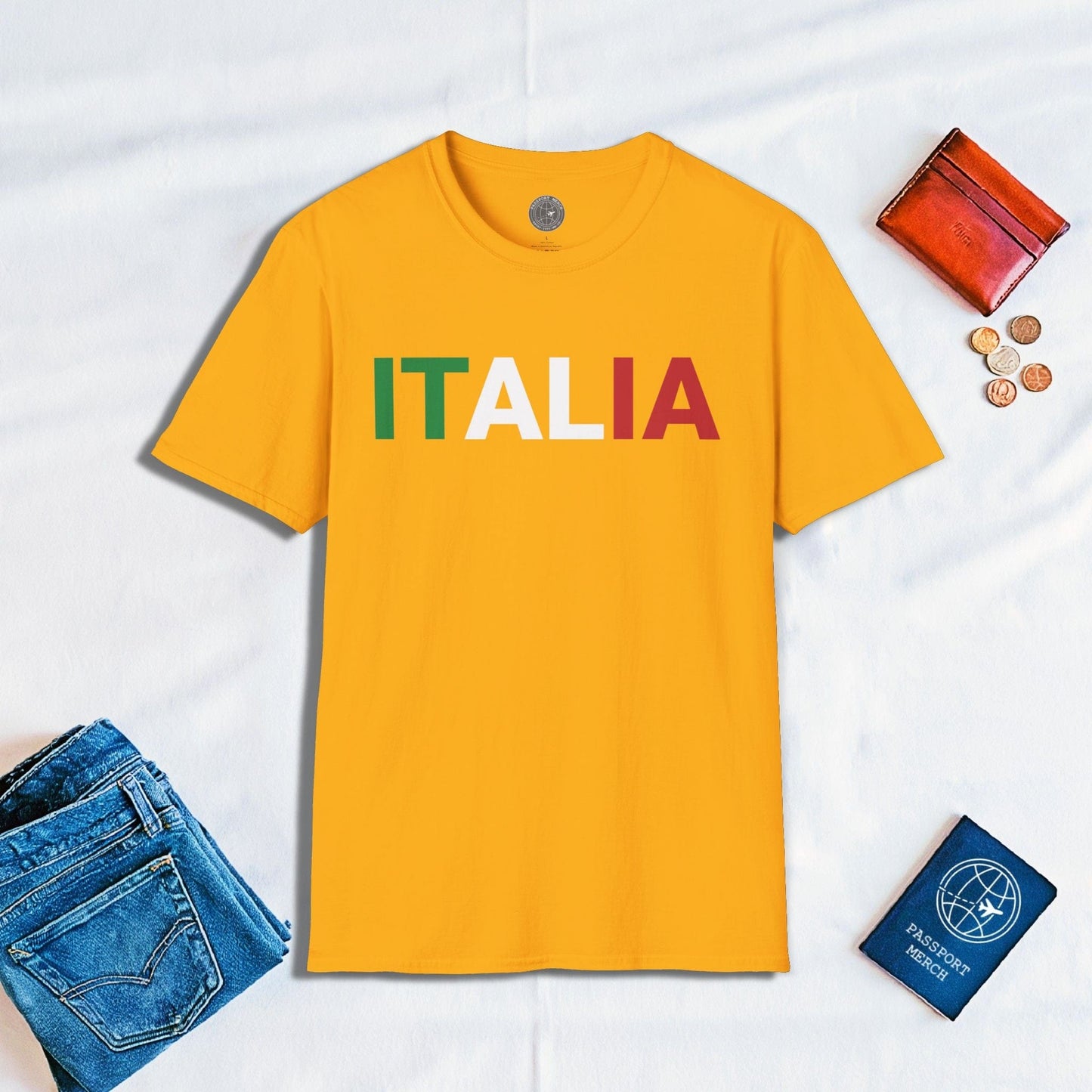 Italia Patriotism Italy Letter Flag T-Shirt