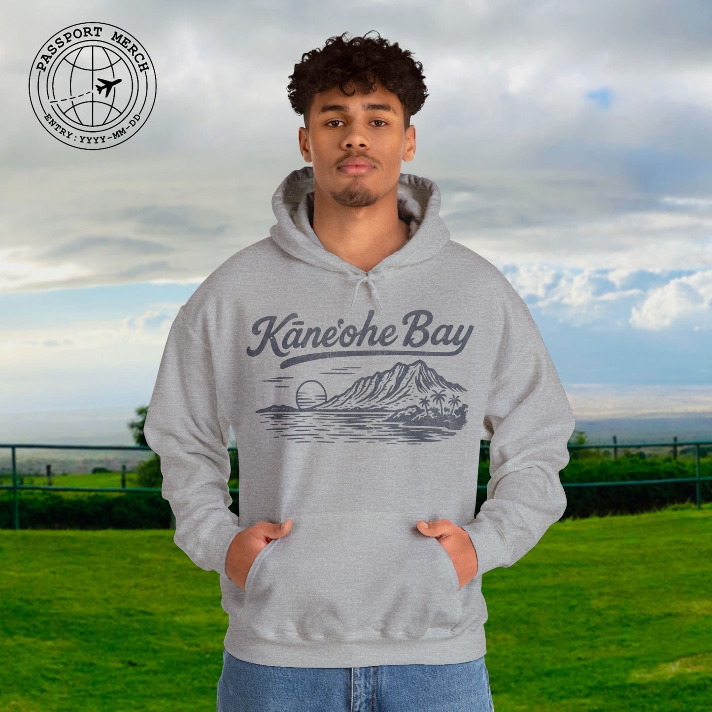 Kaneohe Bay Vintage Monochrome, Hawaii Hoodie