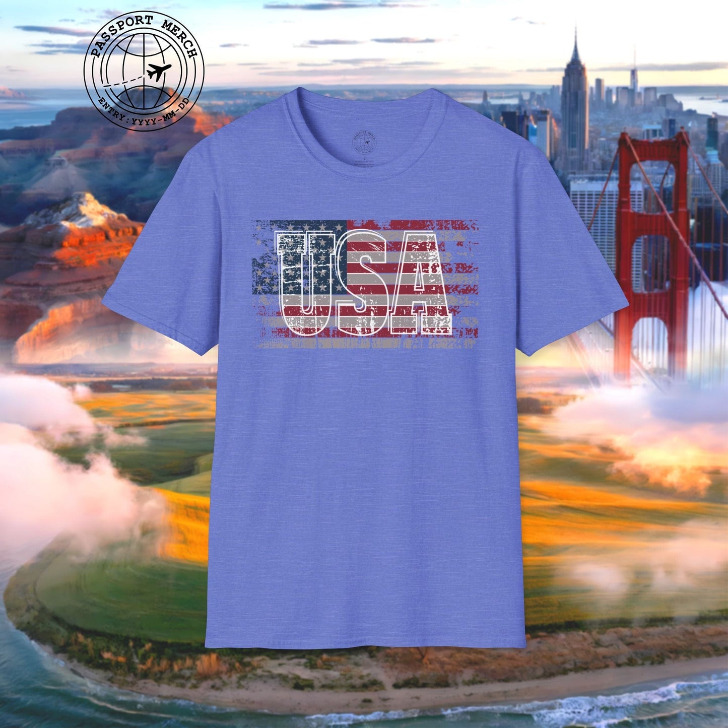 Vintage American Flag Patriotism USA T-Shirt