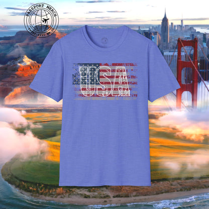 Vintage American Flag Patriotism USA T-Shirt