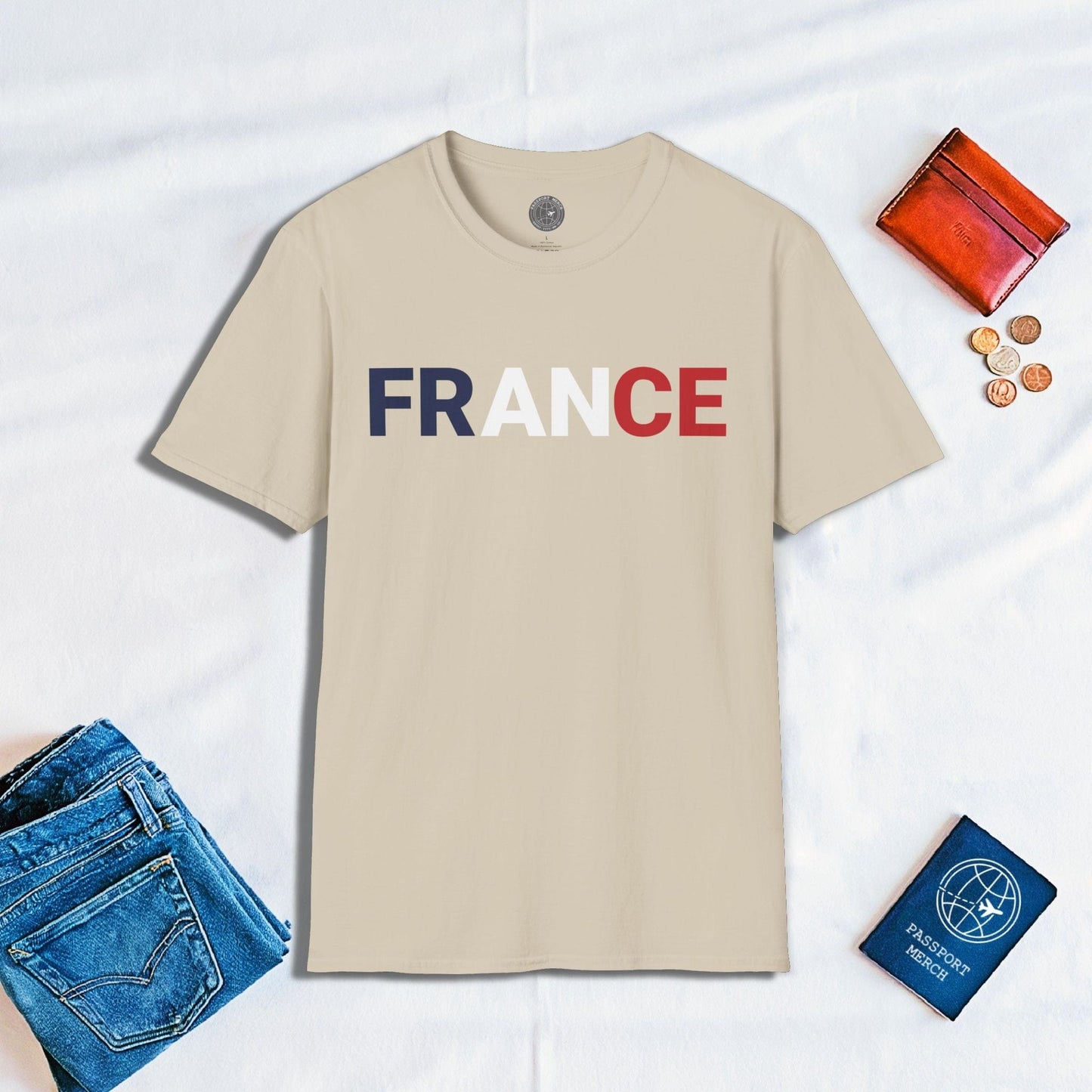 France Patriotism Letter Flag T-Shirt