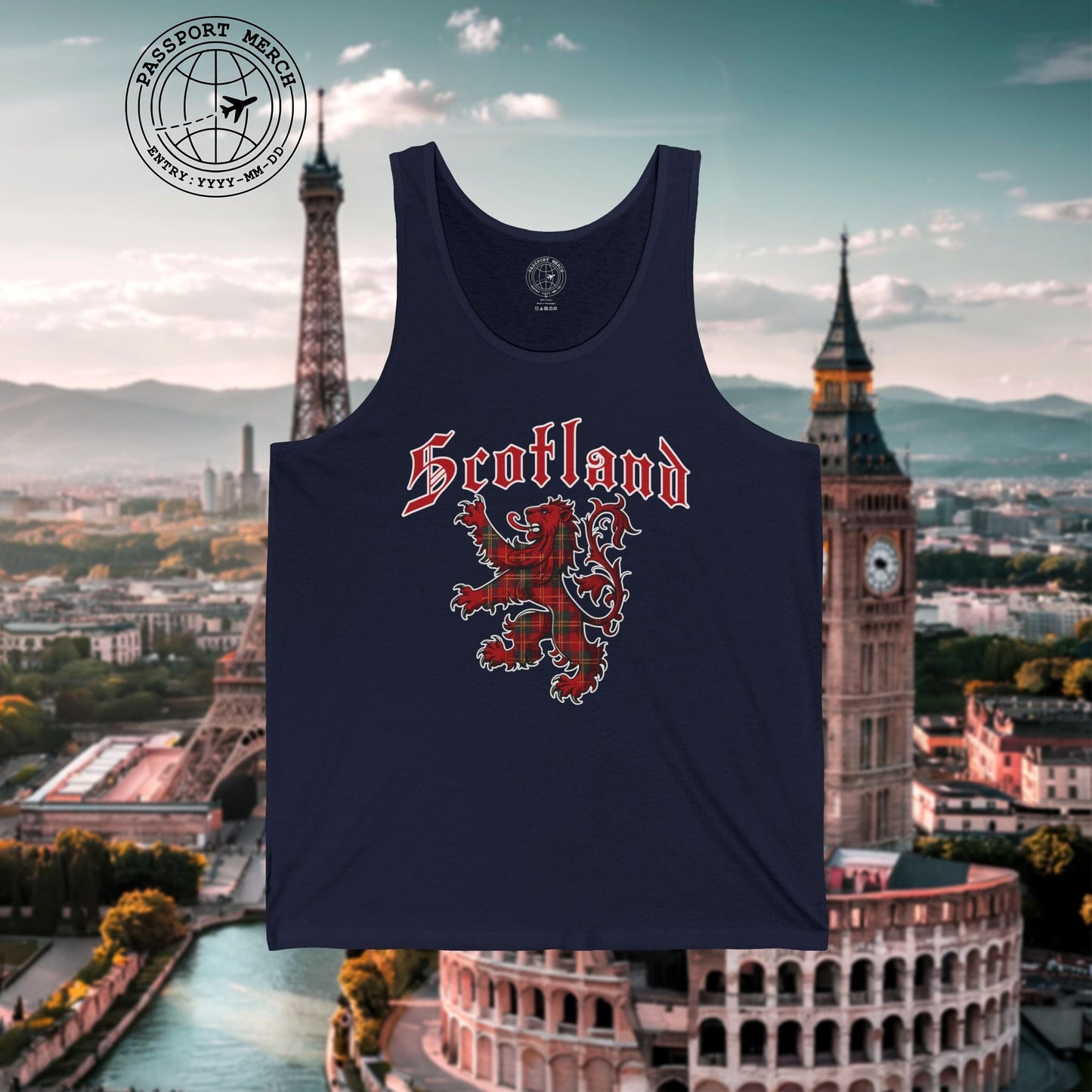 Tartan Lion Rampant, Scotland, UK Tank Top