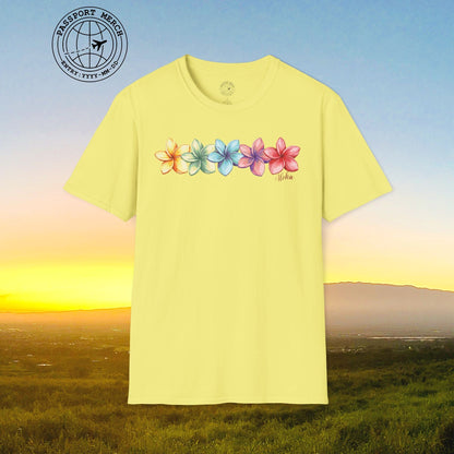 Five Vibrant Plumerias, Hawaii T-Shirt