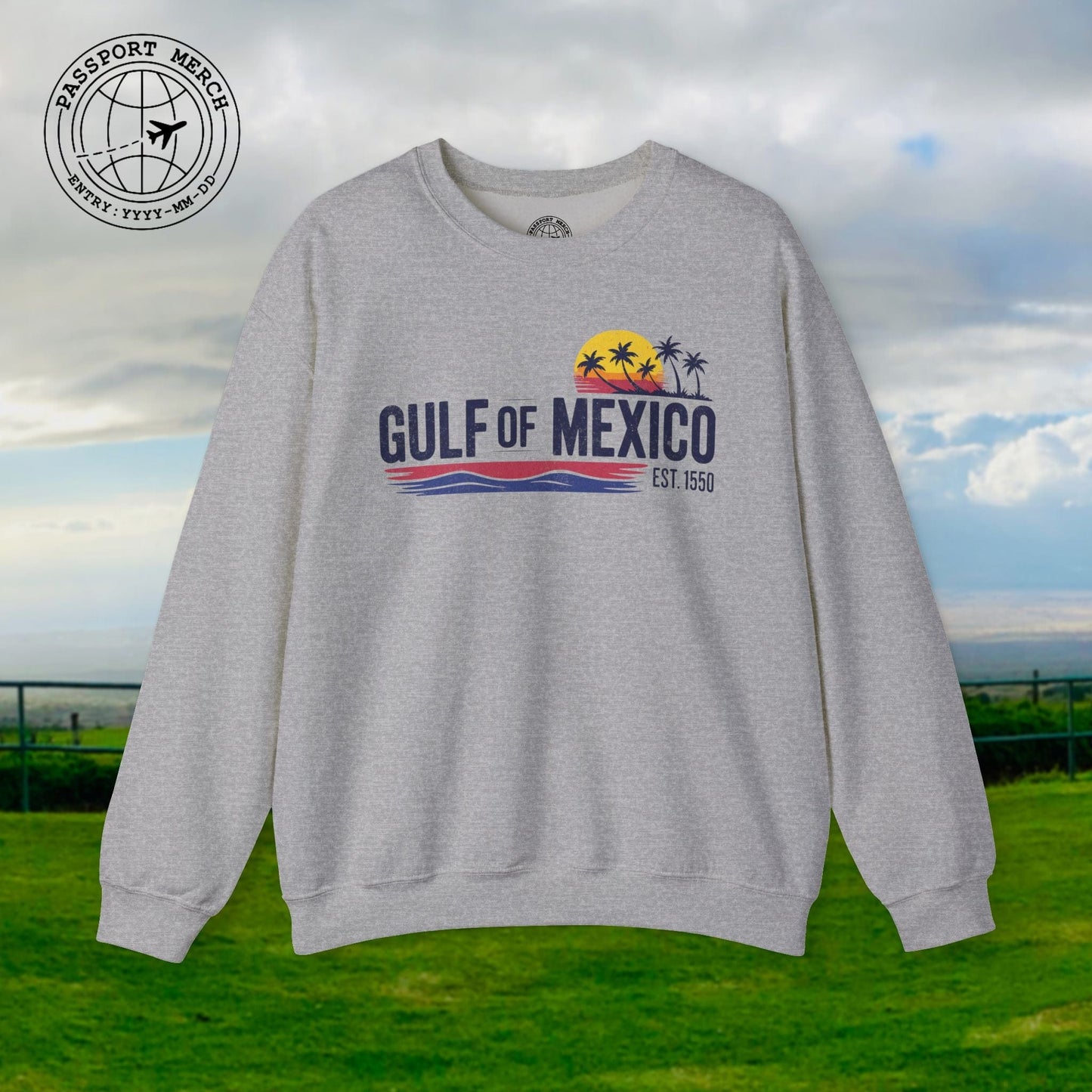 Vintage Retro Gulf of Mexico Crewneck