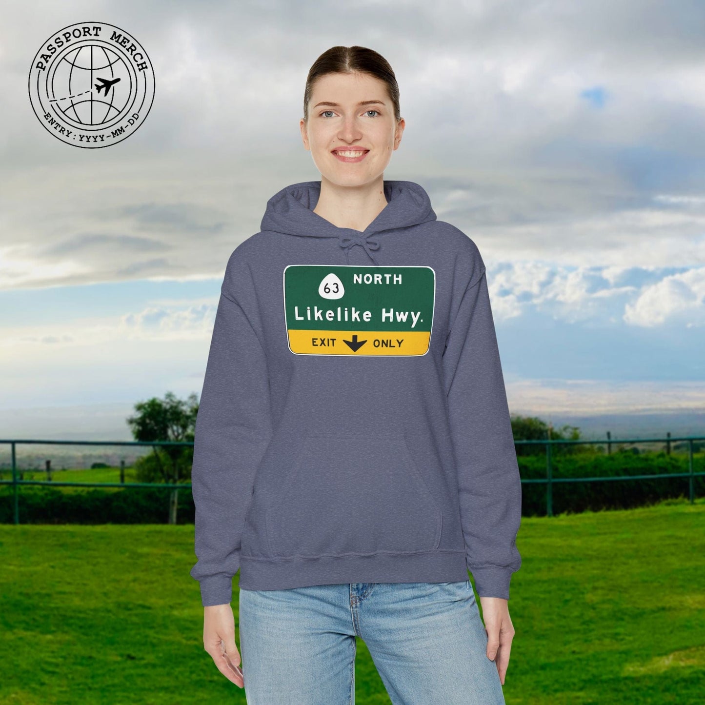 Signs of Wanderlust, Likelike Highway, Exit Only, Hawaii Hoodie