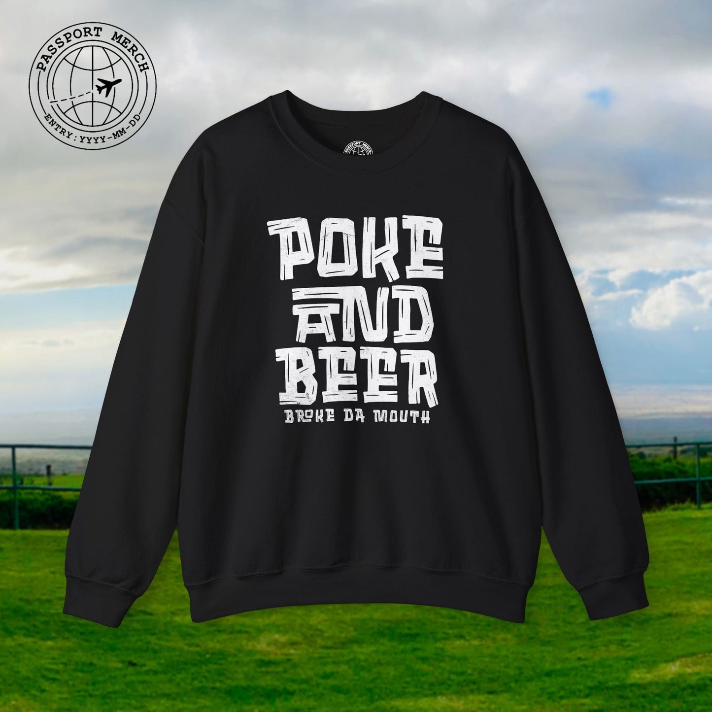 Poke and Beer, Hawaii Crewneck