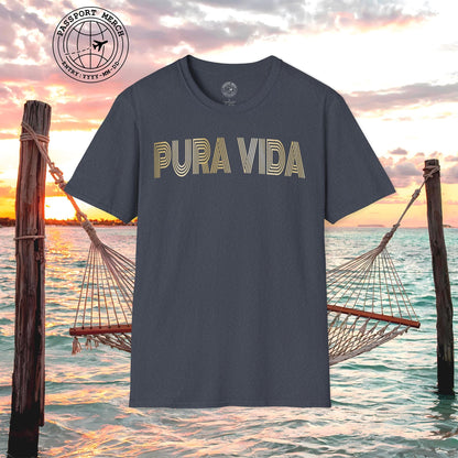 Retro Bling Pura Vida, Costa Rica T-Shirt