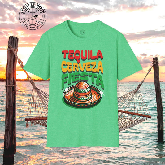 Tequila Cerveza Fiesta Mexico T-Shirt