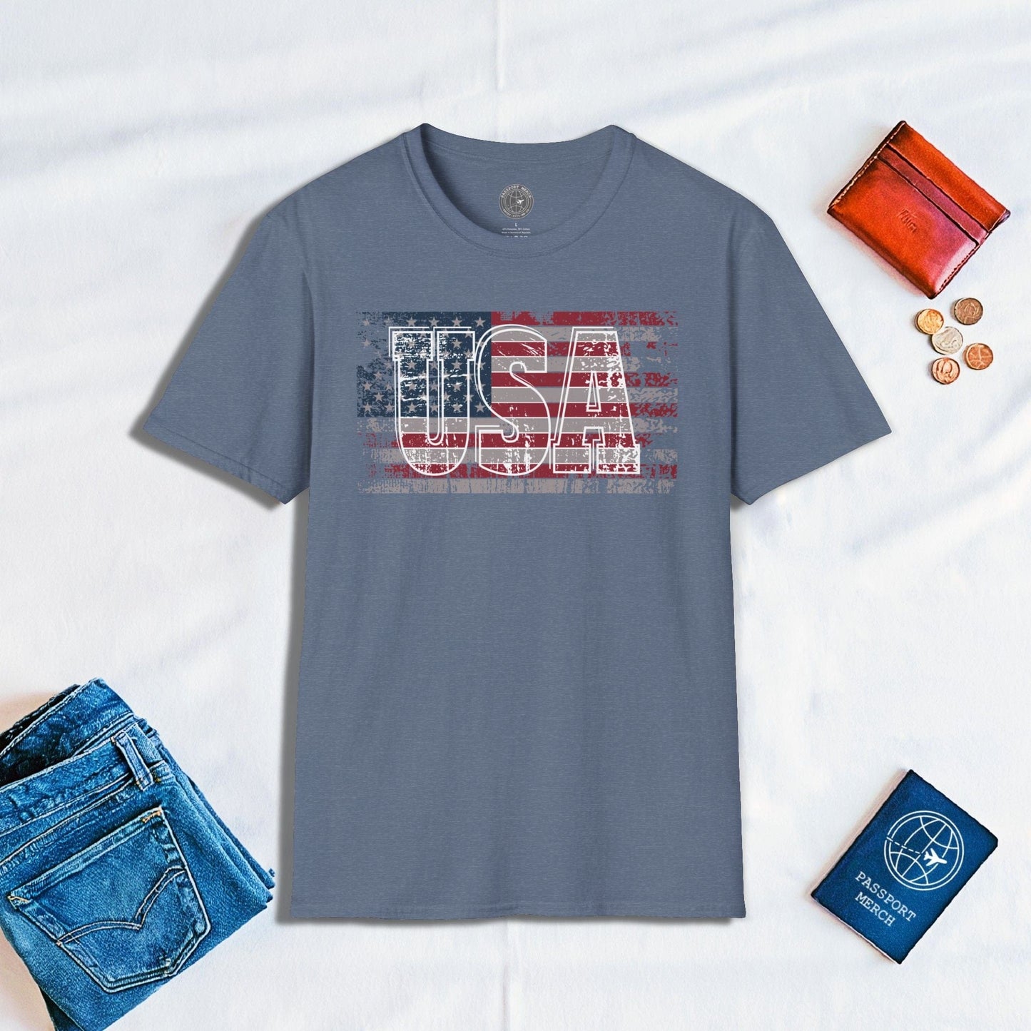 Vintage American Flag Patriotism USA T-Shirt