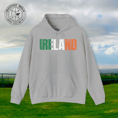 Vintage Ireland Patriotism Letter Flag Hoodie