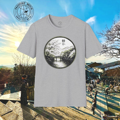 Monochrome Shizuka (Tranquil), Japan T-Shirt