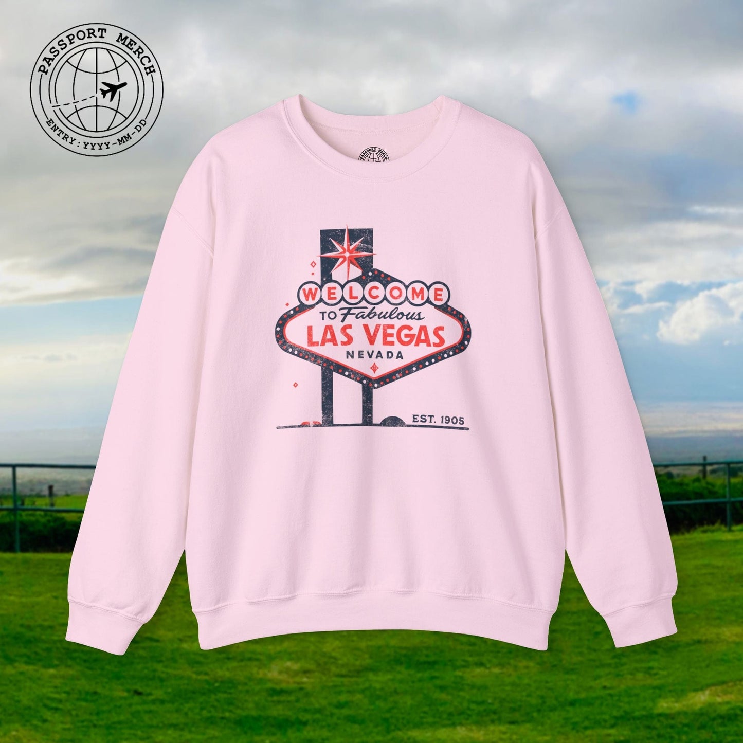 Signs of Wanderlust, Welcome to Las Vegas, Nevada Crewneck
