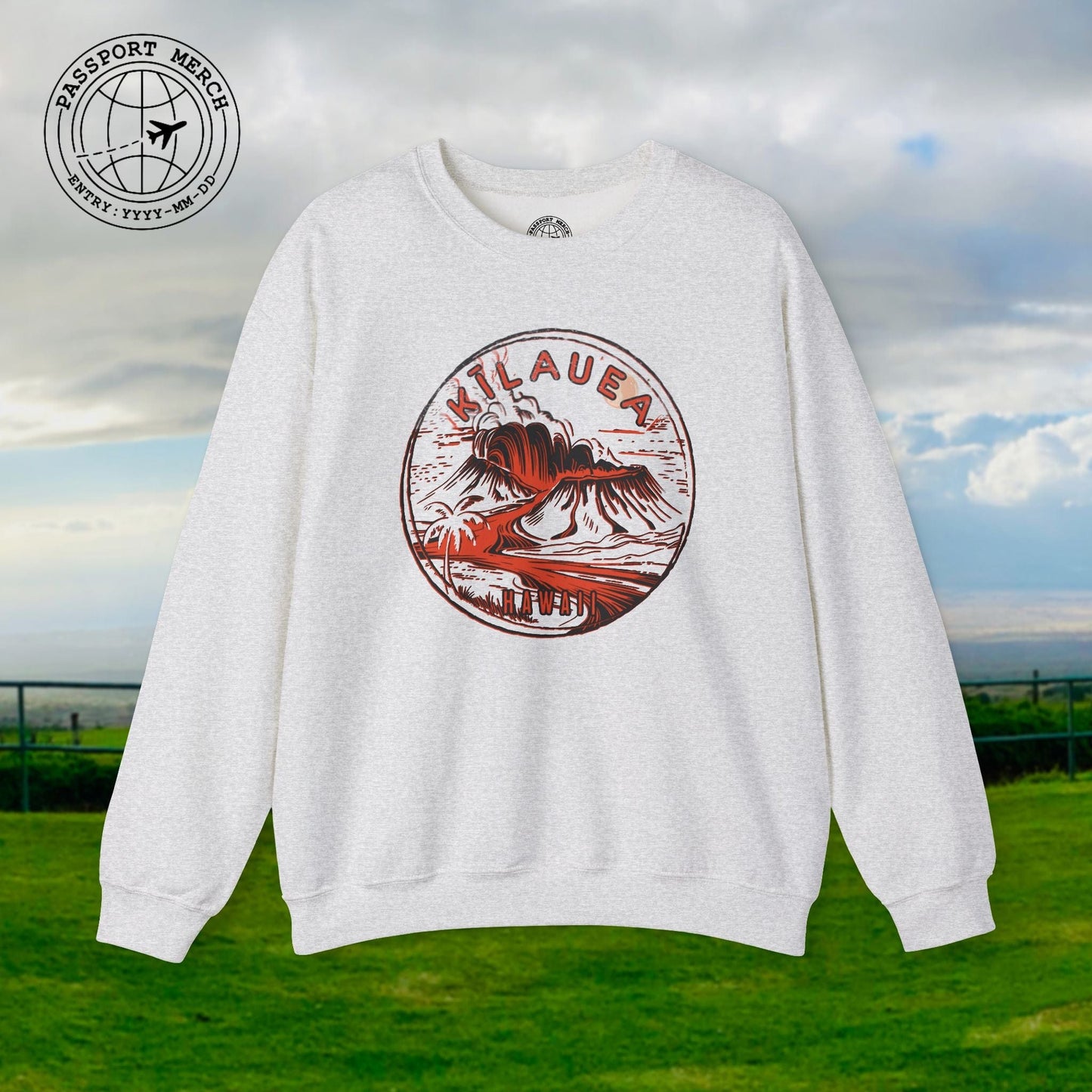 Vintage Kilauea Eruption, Hawaii Crewneck