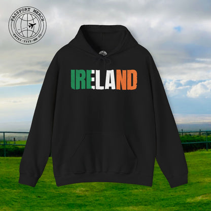 Vintage Ireland Patriotism Letter Flag Hoodie