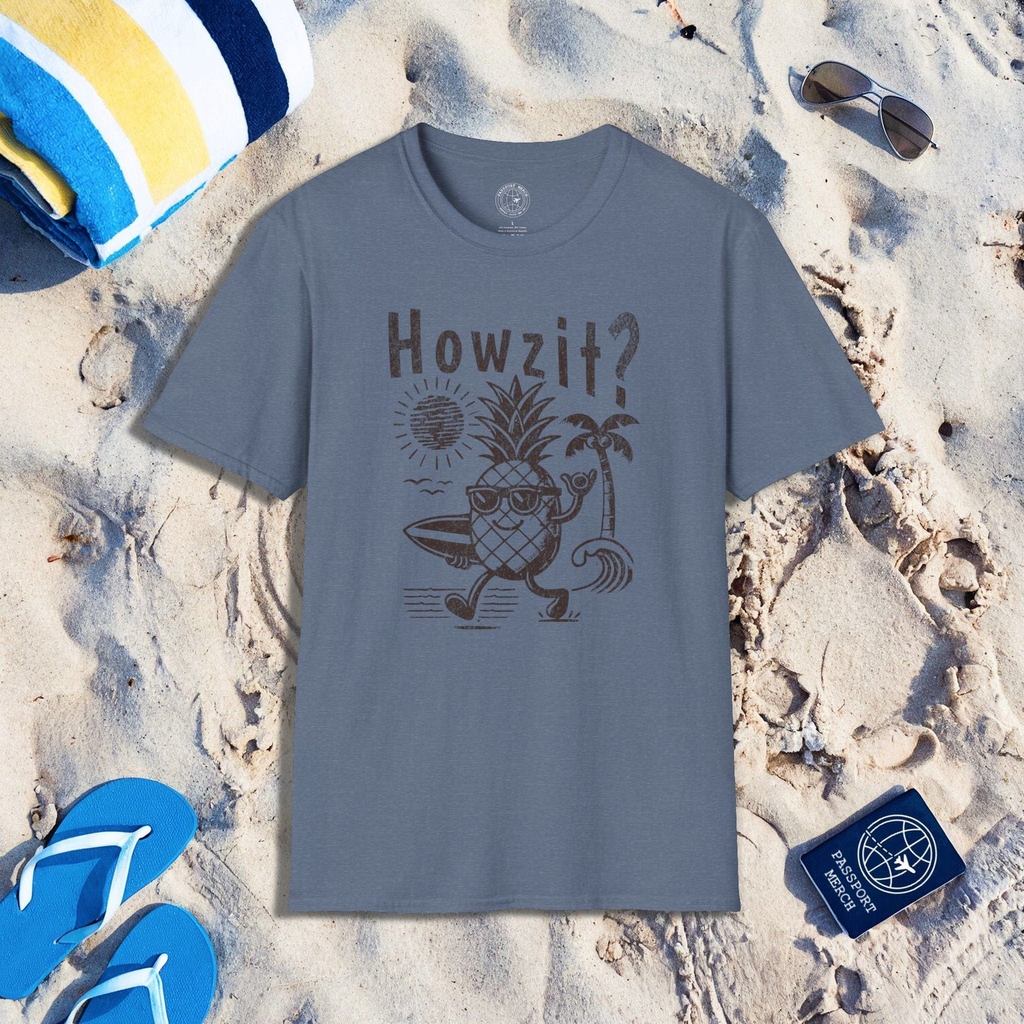 Howzit? Pineapple Shaka, Hawaii T-Shirt