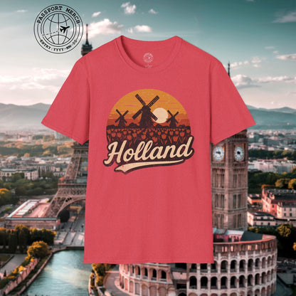 Holland Tulips and Windmills T-Shirt